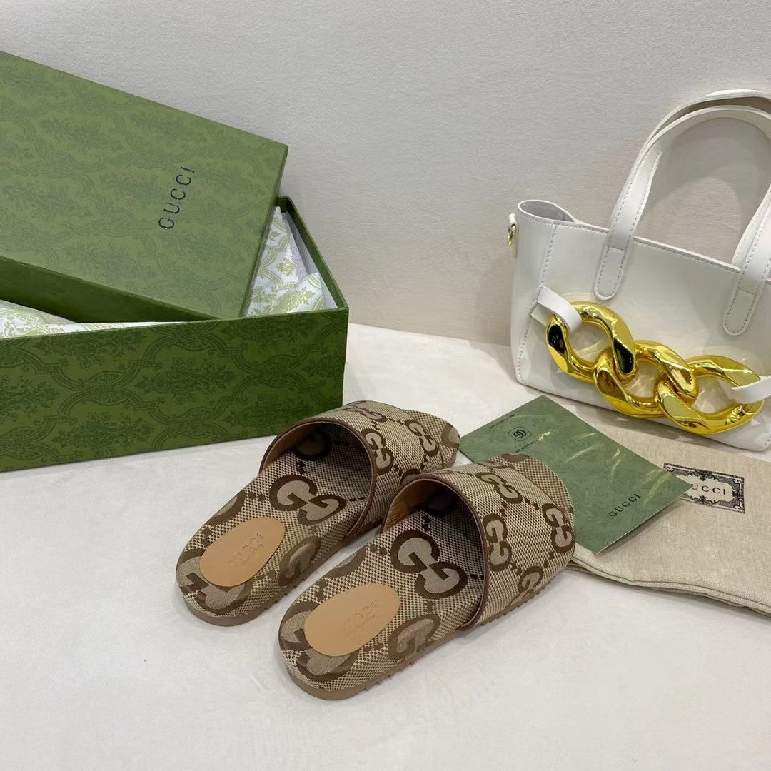 Gucci Platform Slide Sandal Brown