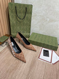 Gucci Balenciaga The Hacker Project Square Knife Pump Brown