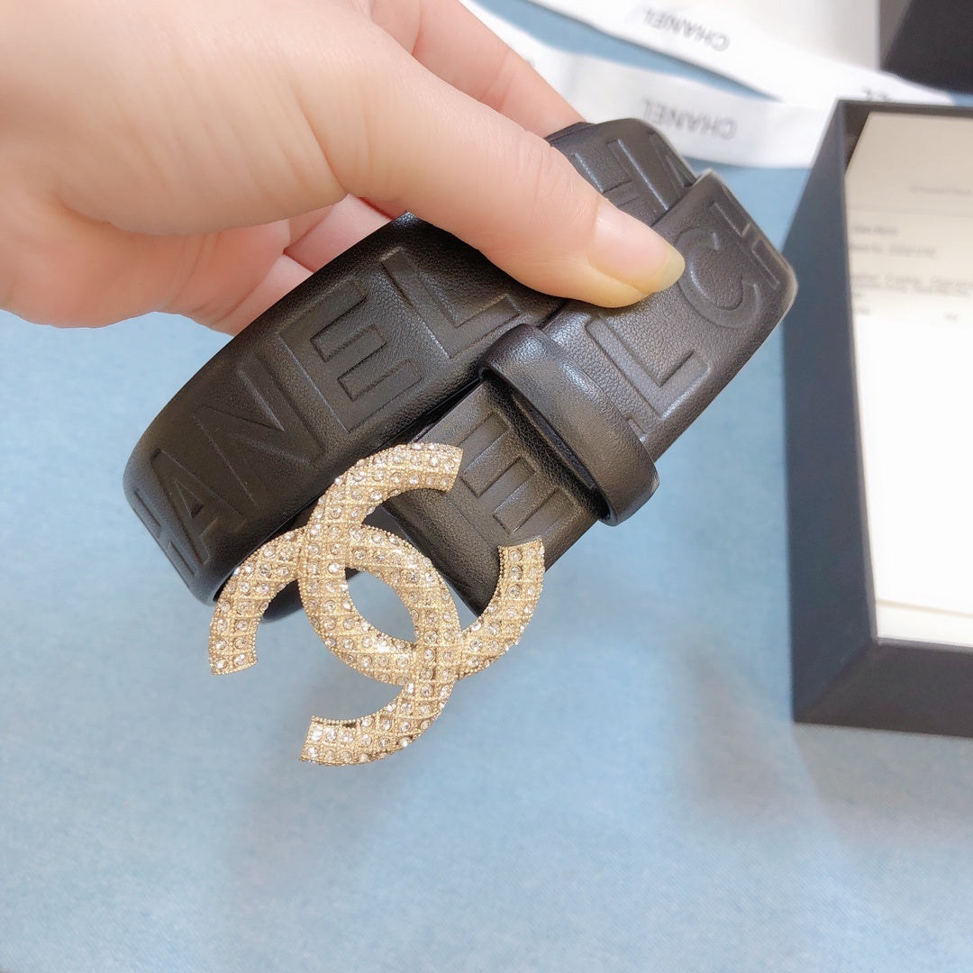 Chanel Belt With Beaded Buckle Brown