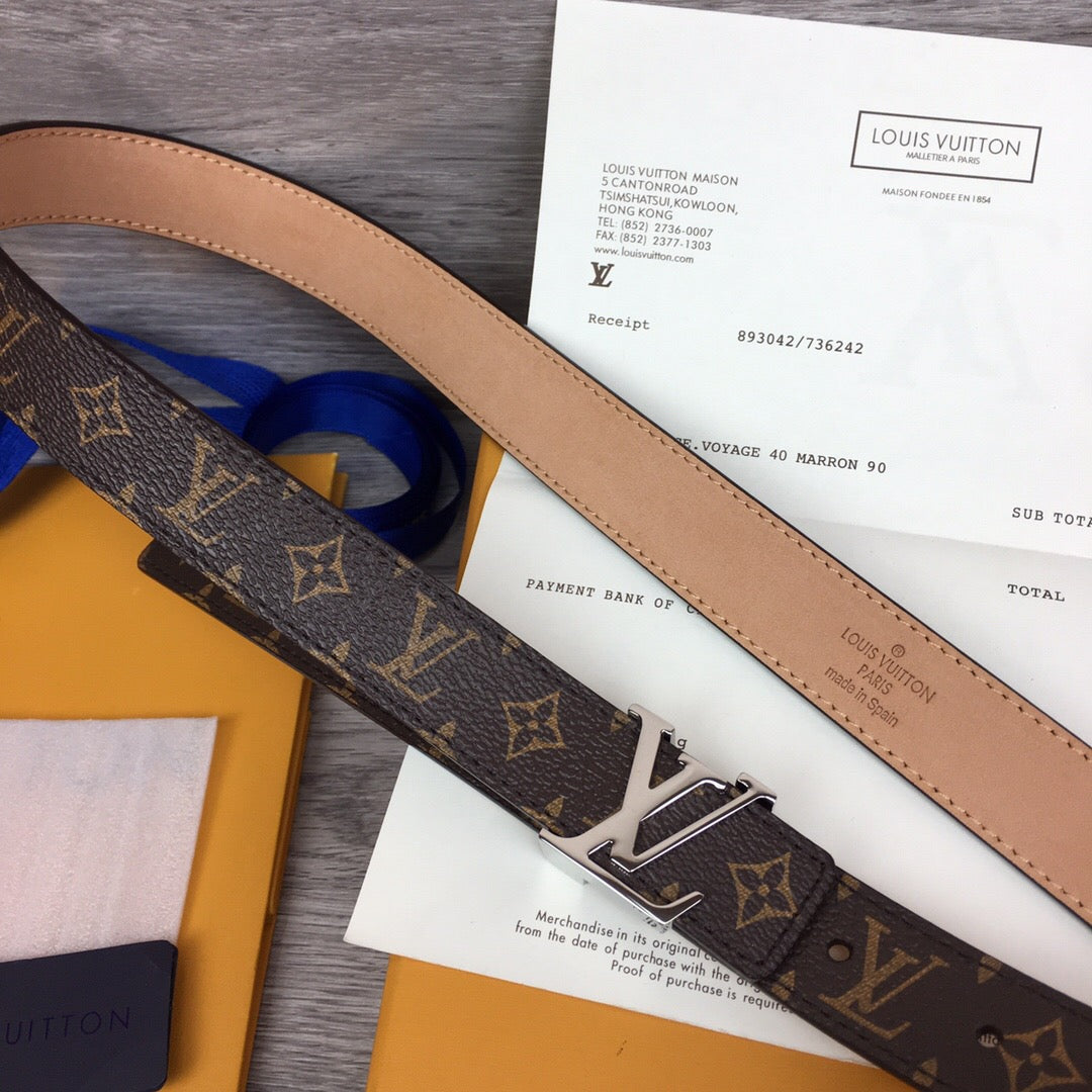 Louis Vuitton LV Initiales Belt Brown
