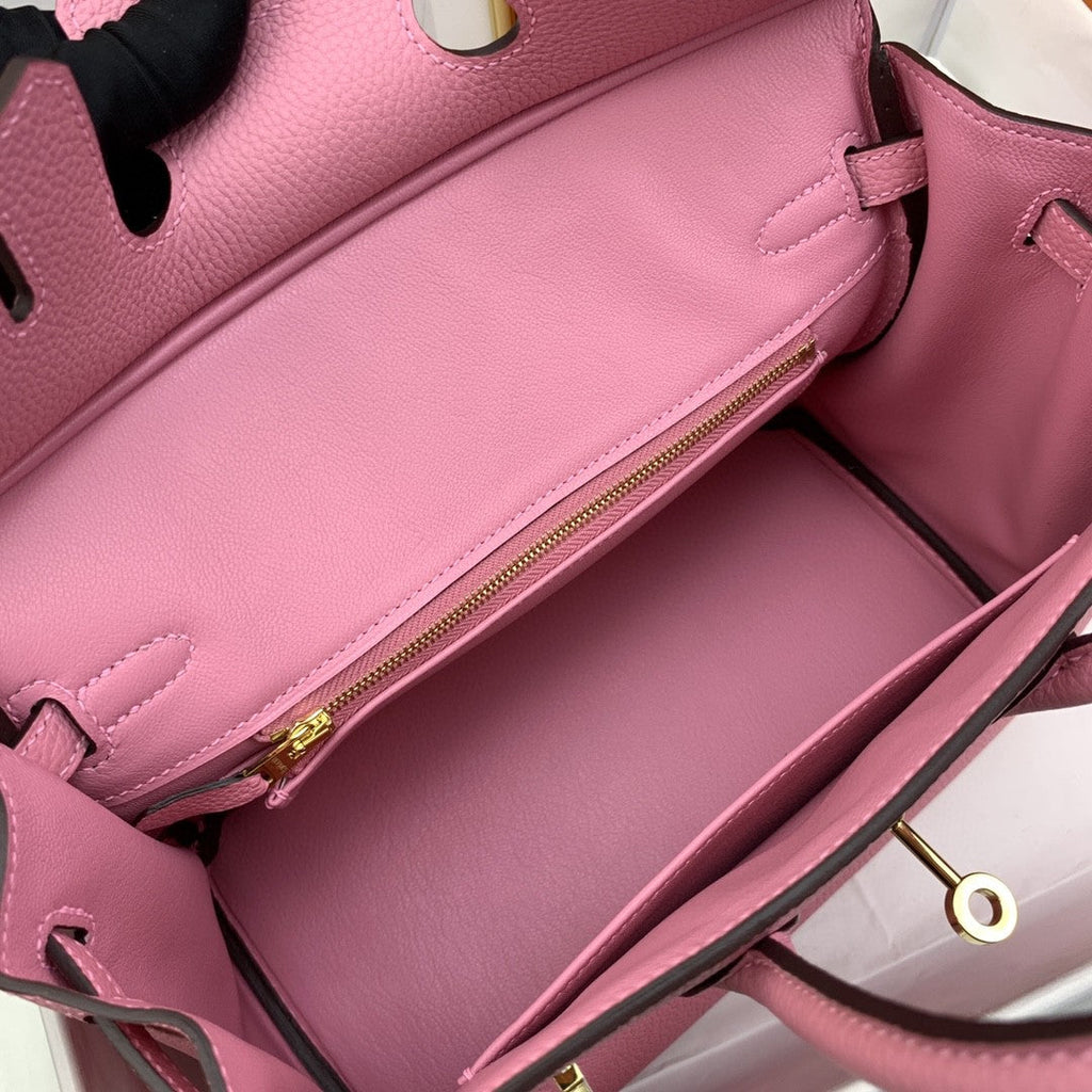 Hermes Birkin 25 Nata Swift Gold Hardware Pink