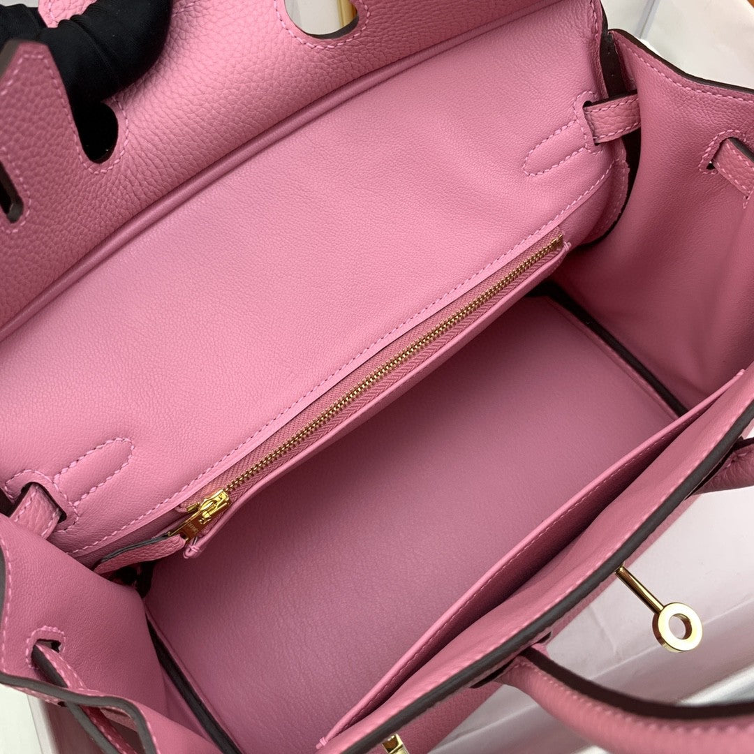 Hermes Birkin 25 Nata Swift Gold Hardware Pink