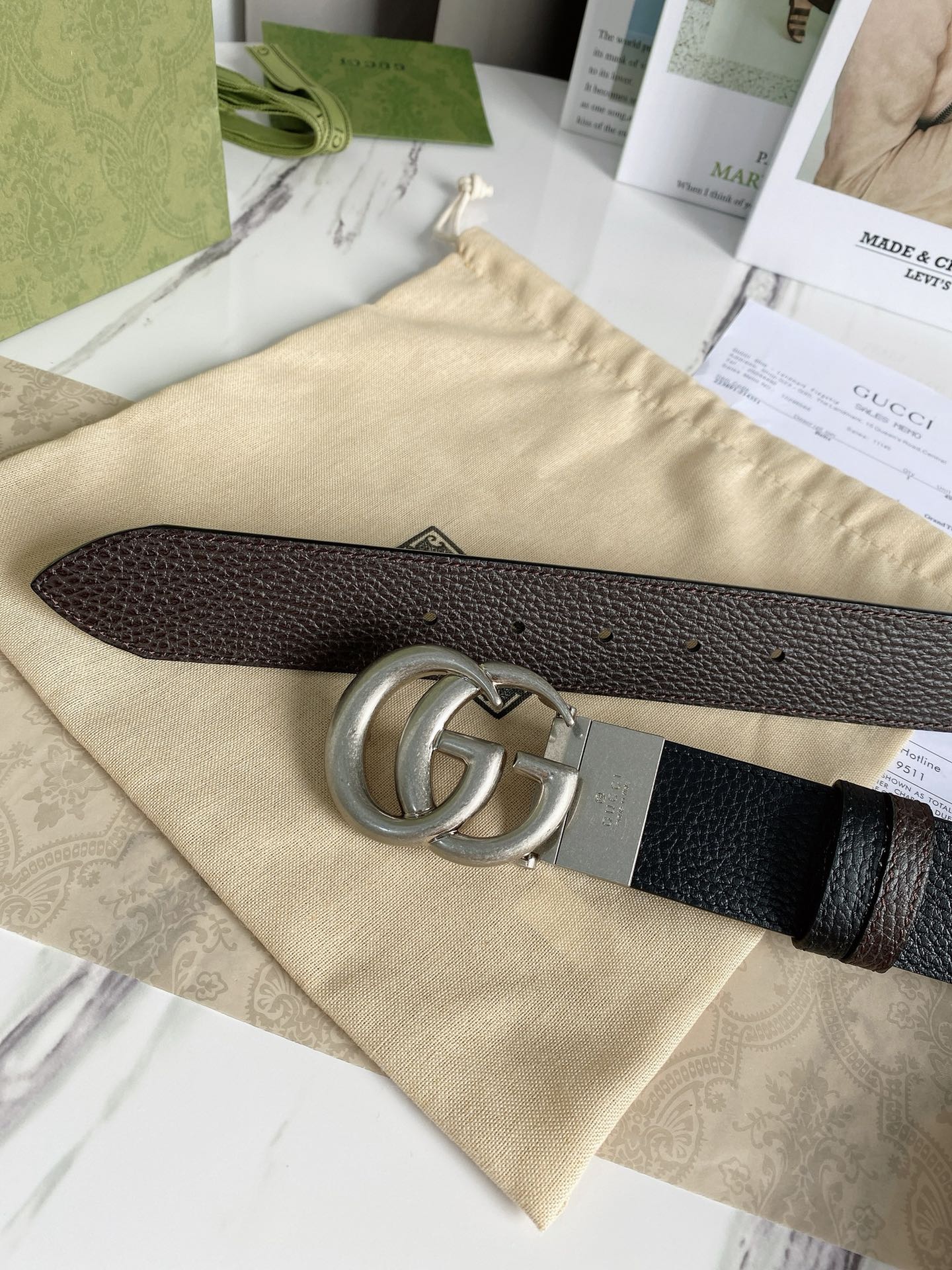 Gucci Marmont Reversible Belt