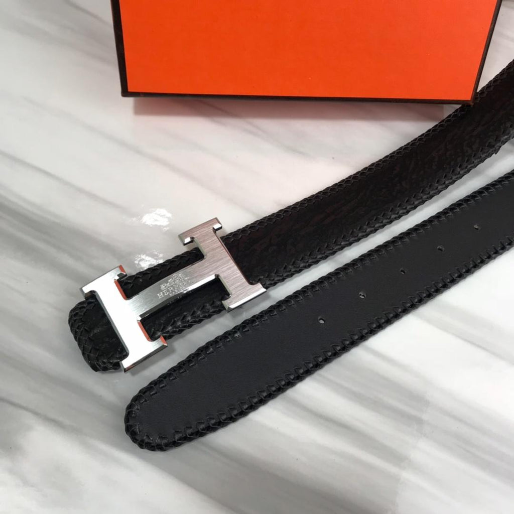 Hermes Quizz Touareg Belt Buckle & Reversible Leather Black