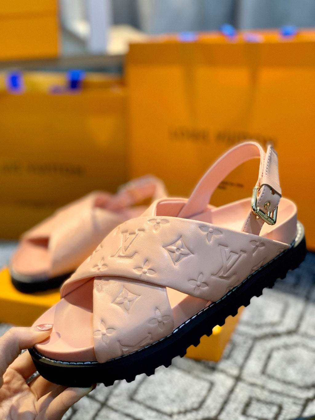 Louis Vuitton Paseo FlatComfort Sandal Pink