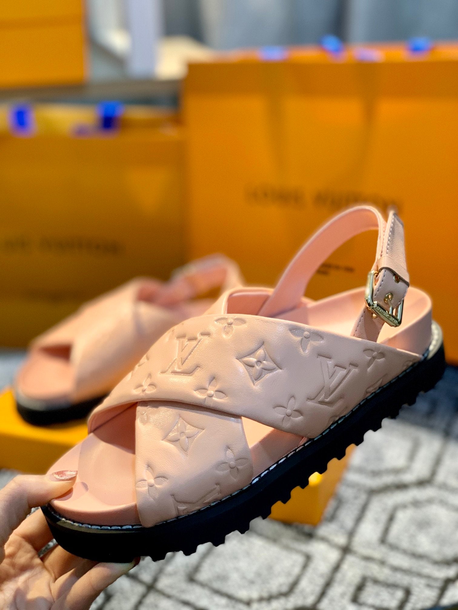 Louis Vuitton Paseo FlatComfort Sandal Pink