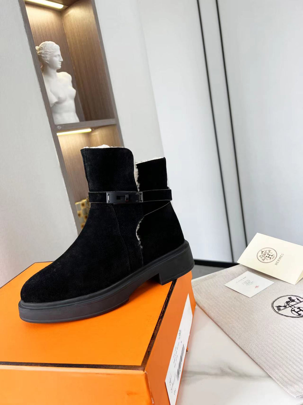 Hermes Veo Ankle Boot Black