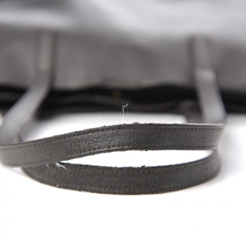 Saint Laurent Shopping Calfskin Large Dark Grey Leather Tote