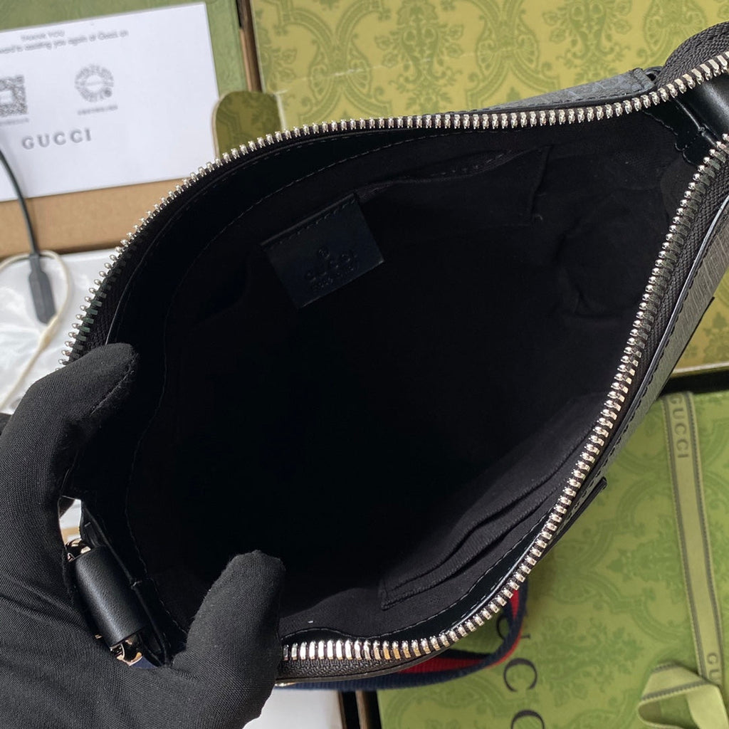 Gucci GG Black Small Messenger Bag 23cm Black