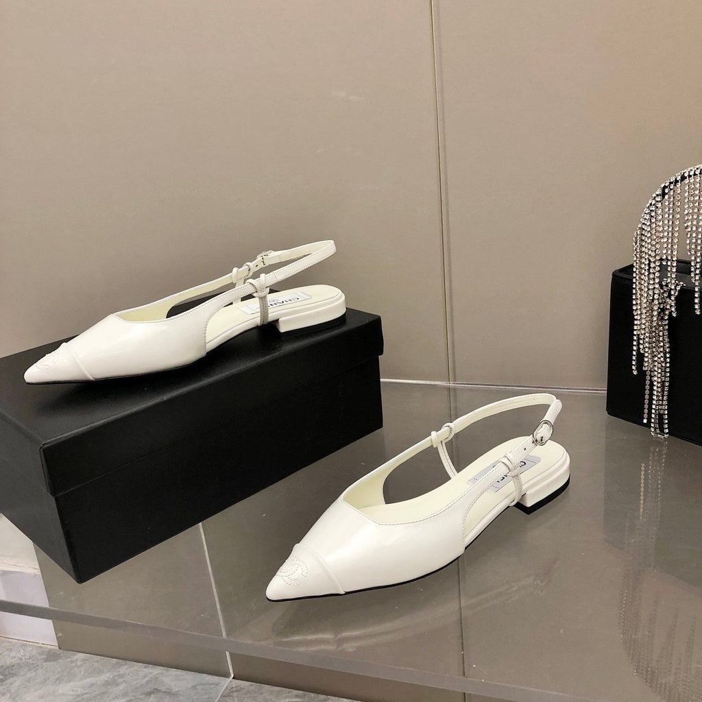 Chanel Sling Back White