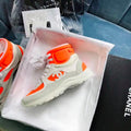 Chanel Hightop Sneakers Spring/Summer Act 2 Collection Fluorescent Orange/White/Grey