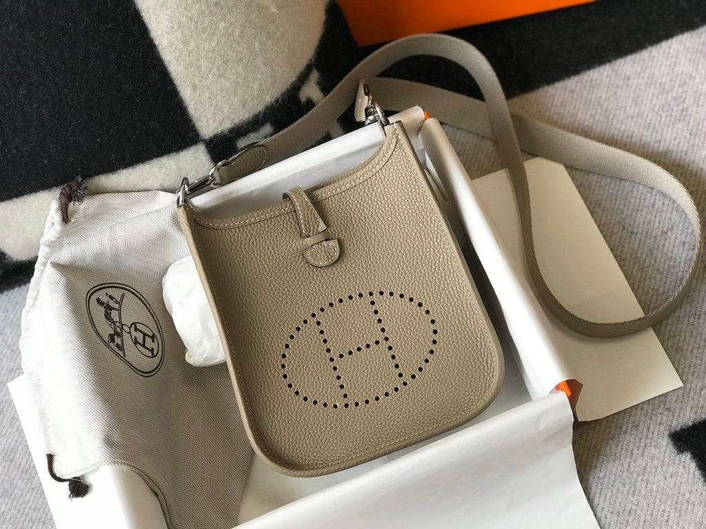 Hermes Handle Bag 17cm Grey