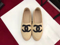 Fabric/Grosgrain Perforated Espadrilles Calfskin Leather Spring/Summer Act 2 Collection Beige/Black