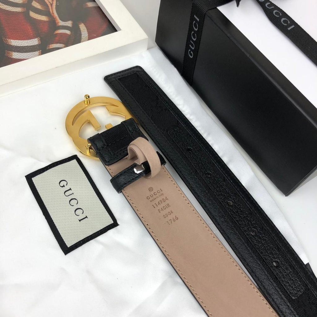 Gucci Belt With Double G Buckle Black
