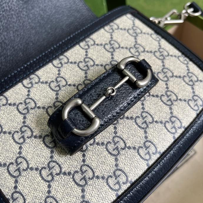 Gucci Horsebit 1955 GG Mini Bag 17cm Beige