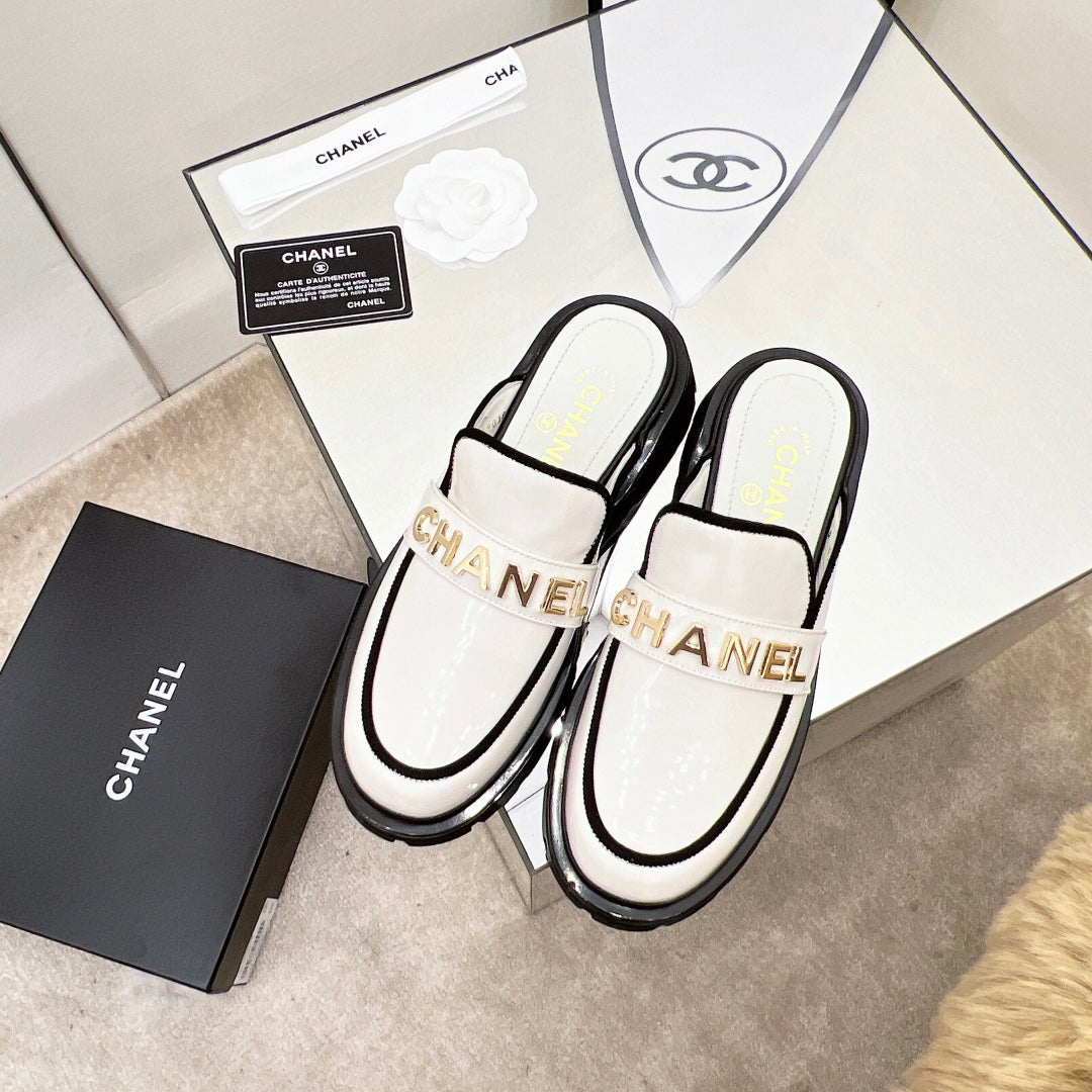 Chanel Mule White