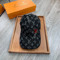 Louis Vuitton Black Monogram Baseball Cap