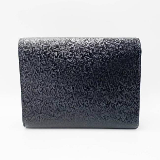 Saint Laurent Cassandre Wallet-on-chain Monogram Black Leather Cross Body Bag