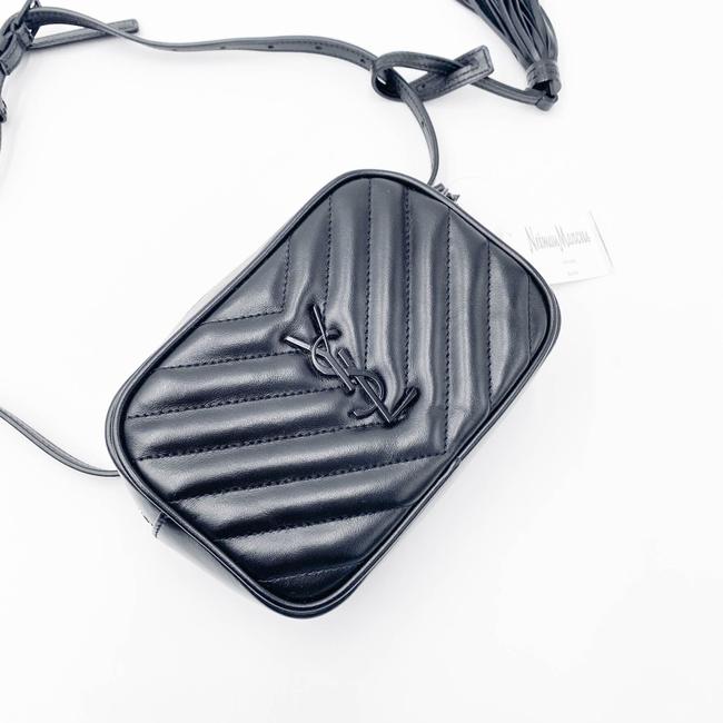 Saint Laurent Camera Belt Lou Monogram Noir Black Leather Messenger Bag