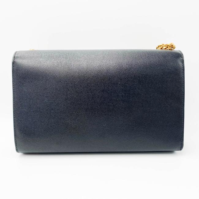 Saint Laurent Monogram Kate Grain De Poudre Medium Classic Satchel Black Leather Shoulder Bag