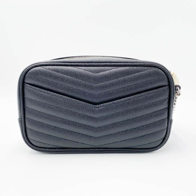 Saint Laurent Monogram Camera Lou Mini Quilted Black/Silver Black Leather Shoulder Bag