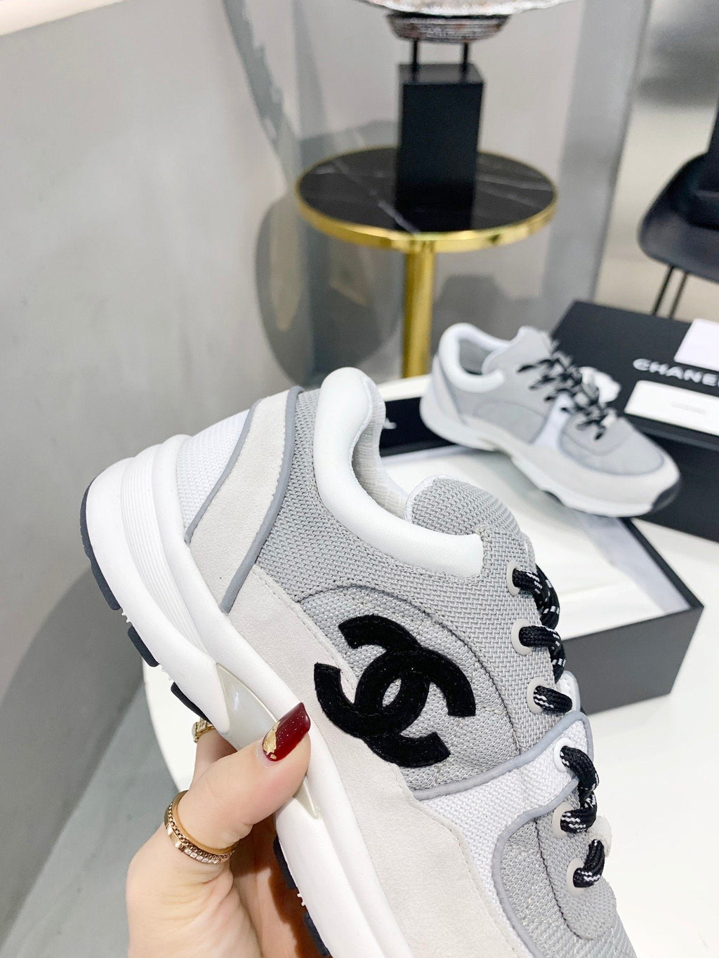 Chanel Trainers Sneakers Grey