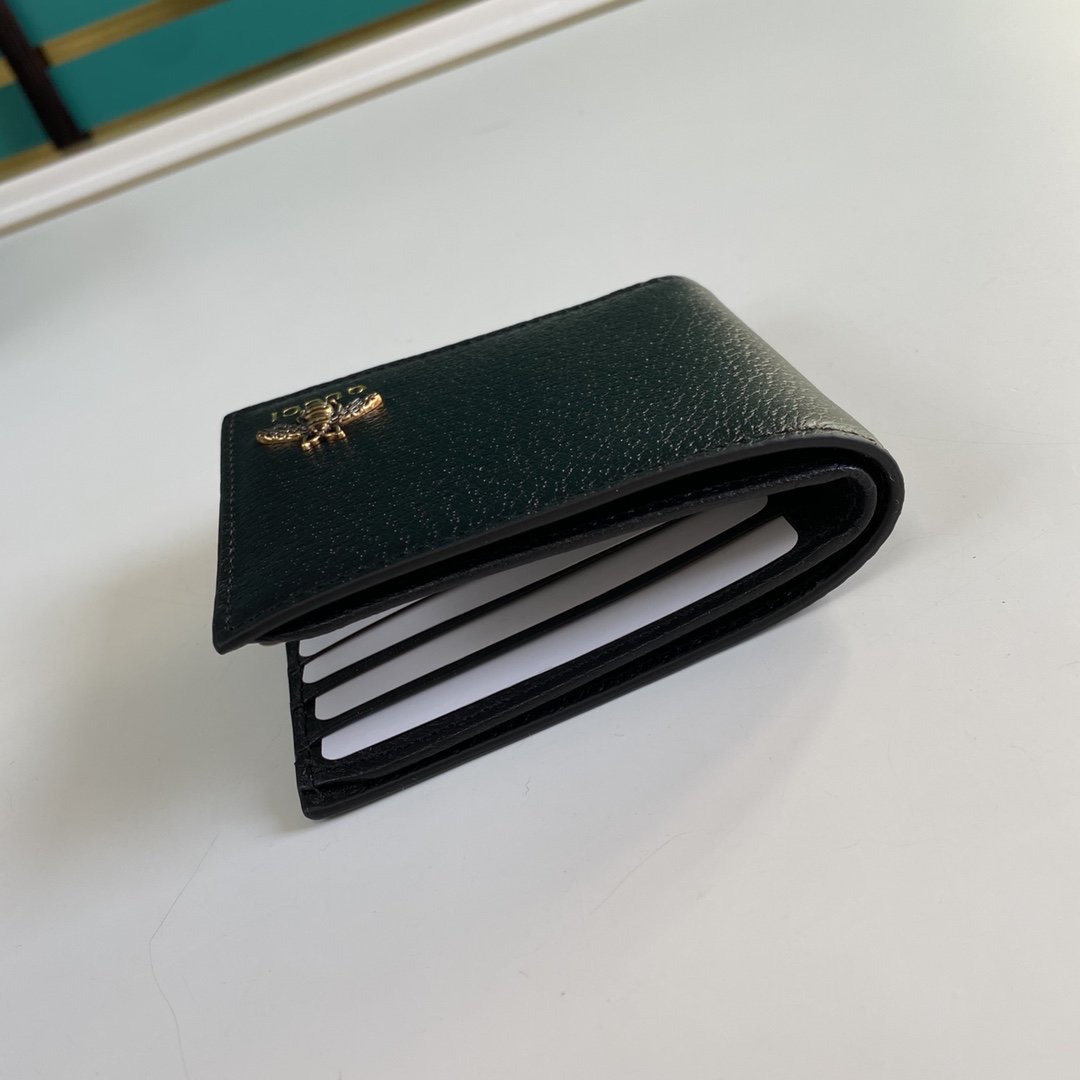 Gucci Bee Logo Black Wallet 11cm