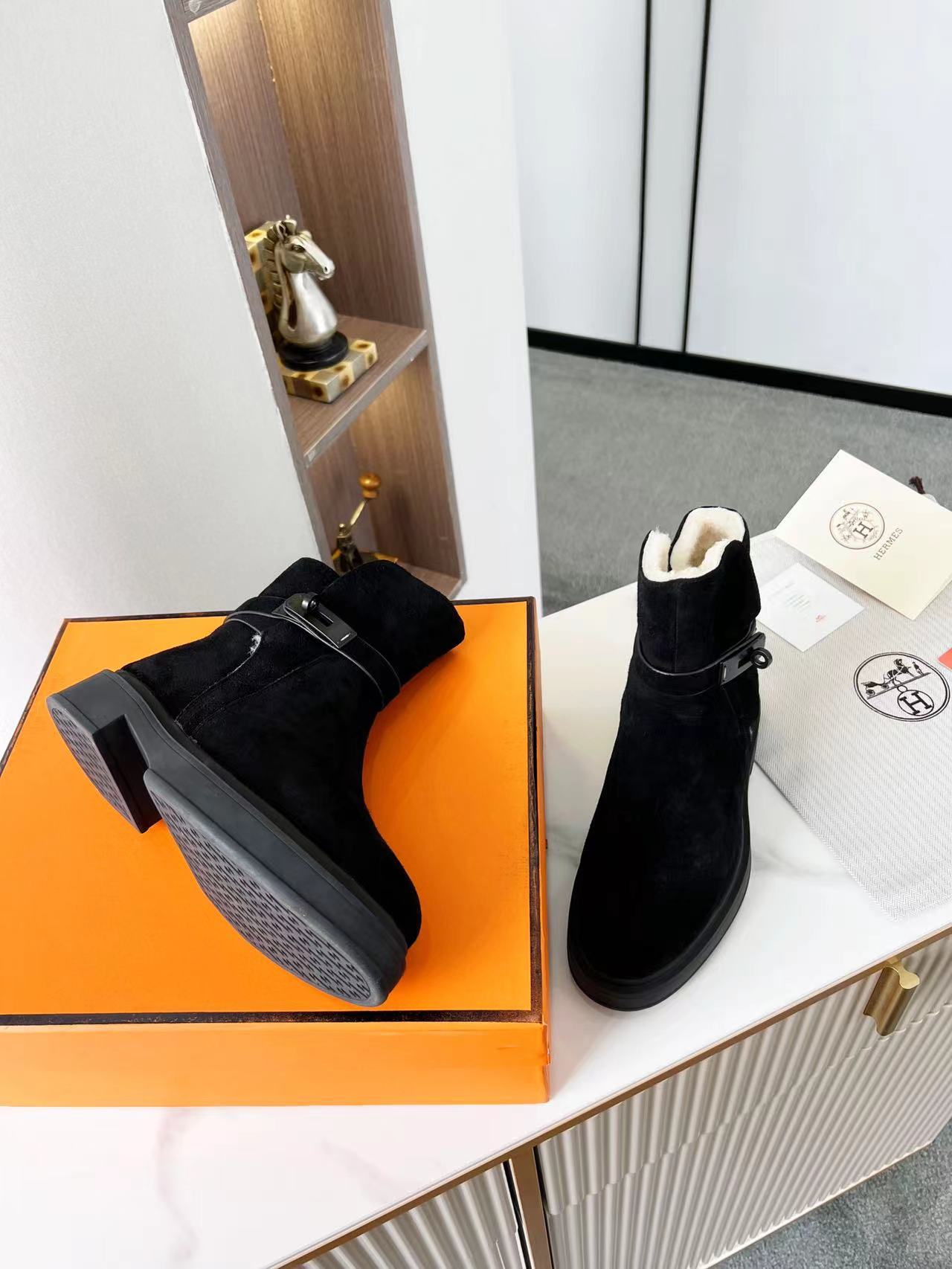 Hermes Veo Ankle Boot Black
