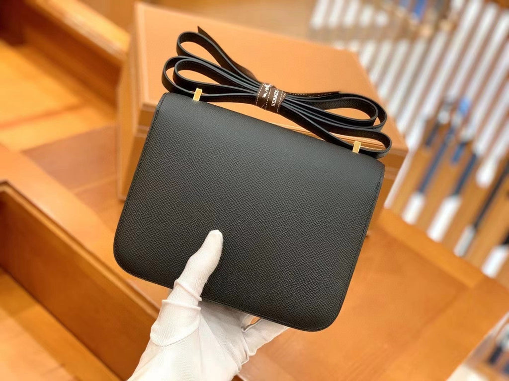 Hermes Constance Shoulder Bag 23cm Black