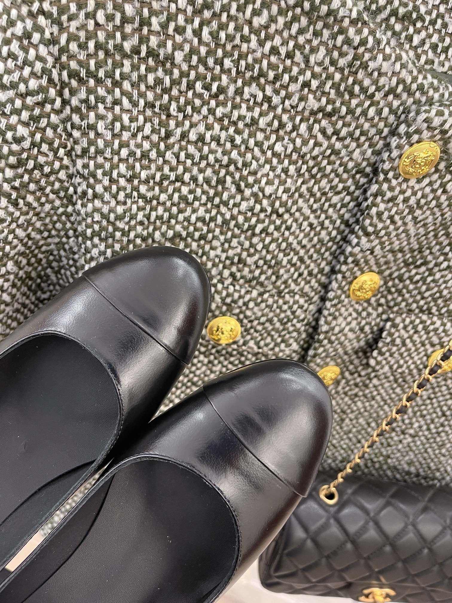Chanel Open Shoes Black