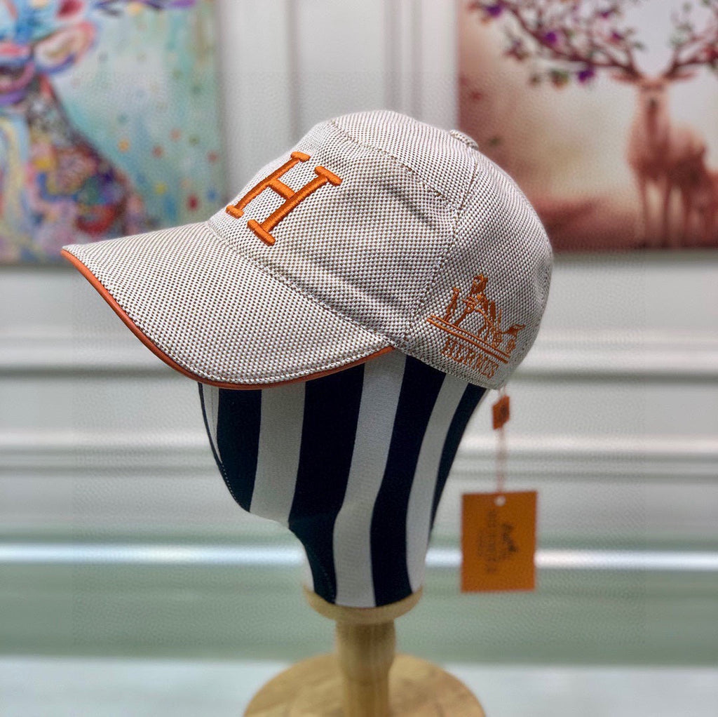 Hermes Davis H Primavera Cap Beige