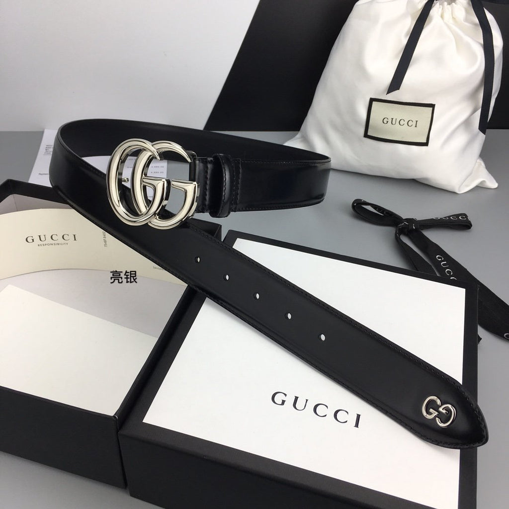 Gucci Belt With Double G Buckle Black