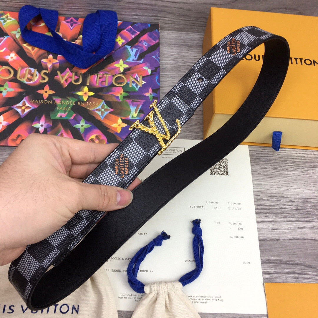 Louis Vuitton LV Initiales Belt Black