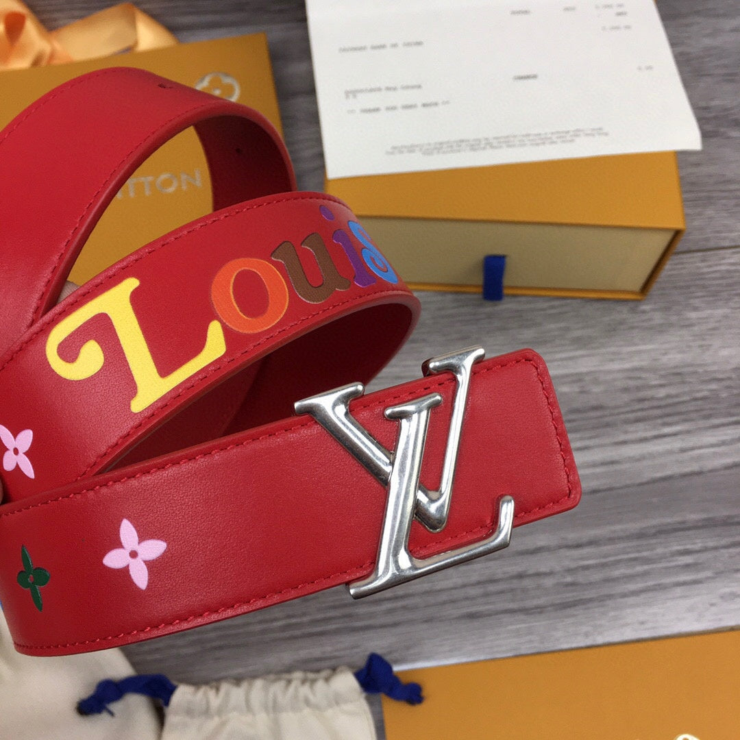 Louis Vuitton Iconic Belt Red