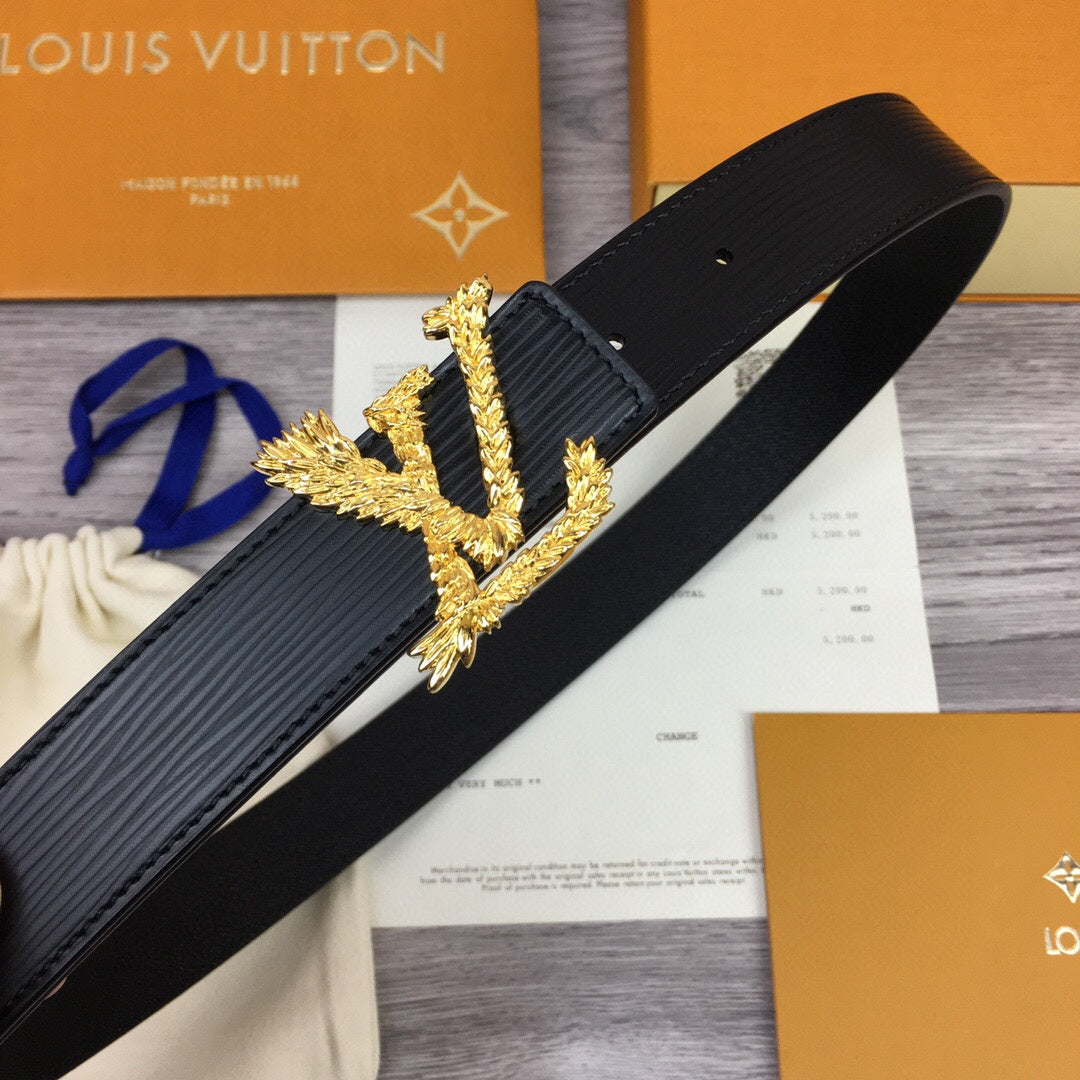 Louis Vuitton Twist Ring Belt Black