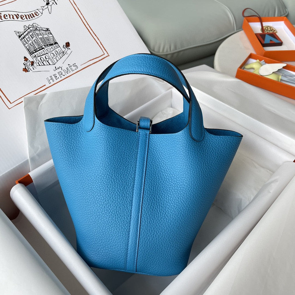 Hermes Picotin Lock 18 Bag Blue