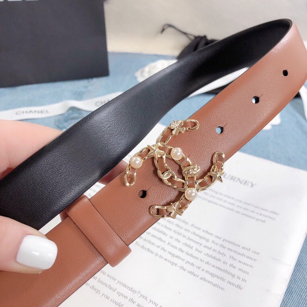 Chanel Belt With Double C Buckle