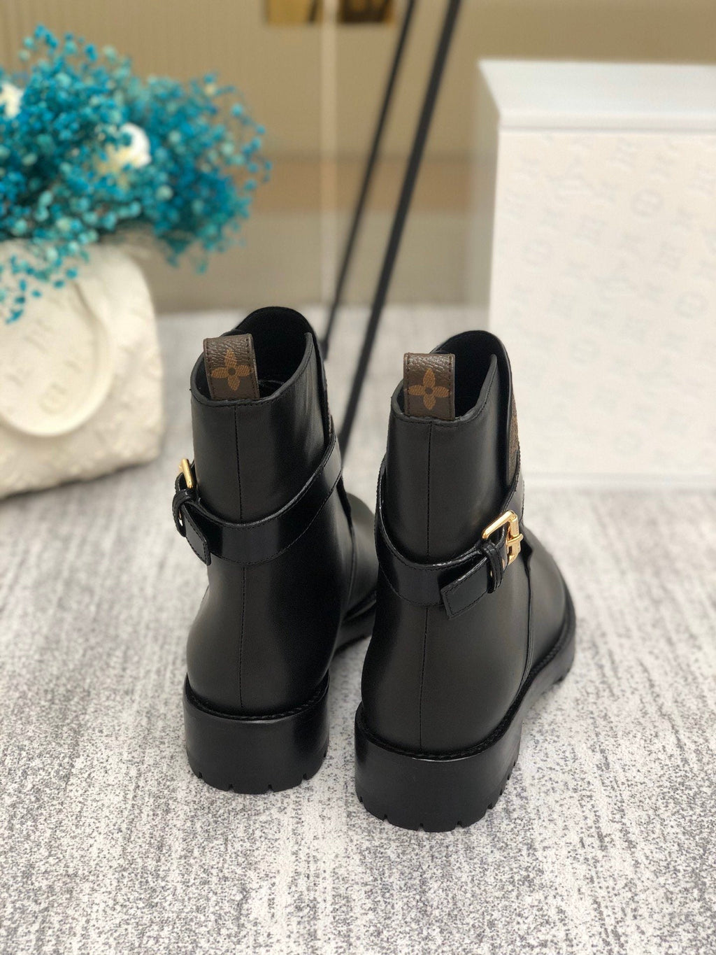 Louis Vuitton Discovery Flat Ankle Boot Black