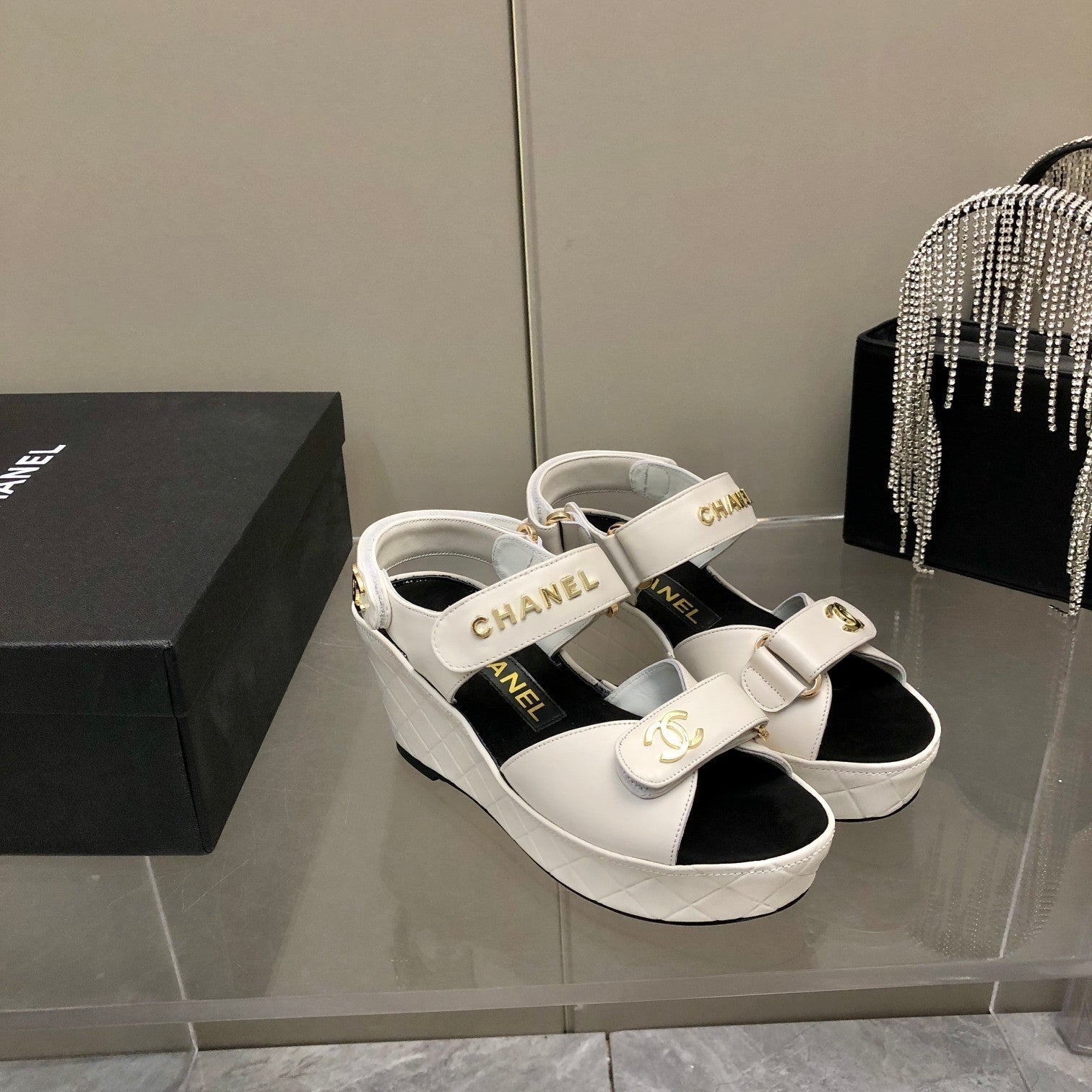 Chanel Sandals White
