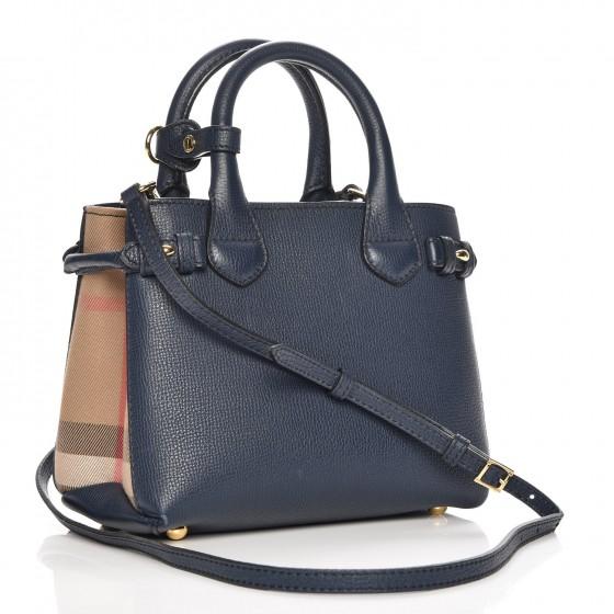 House Check Baby Banner Tote Blue