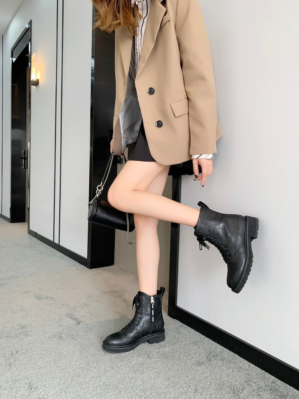 Fendi Signature Boots Black