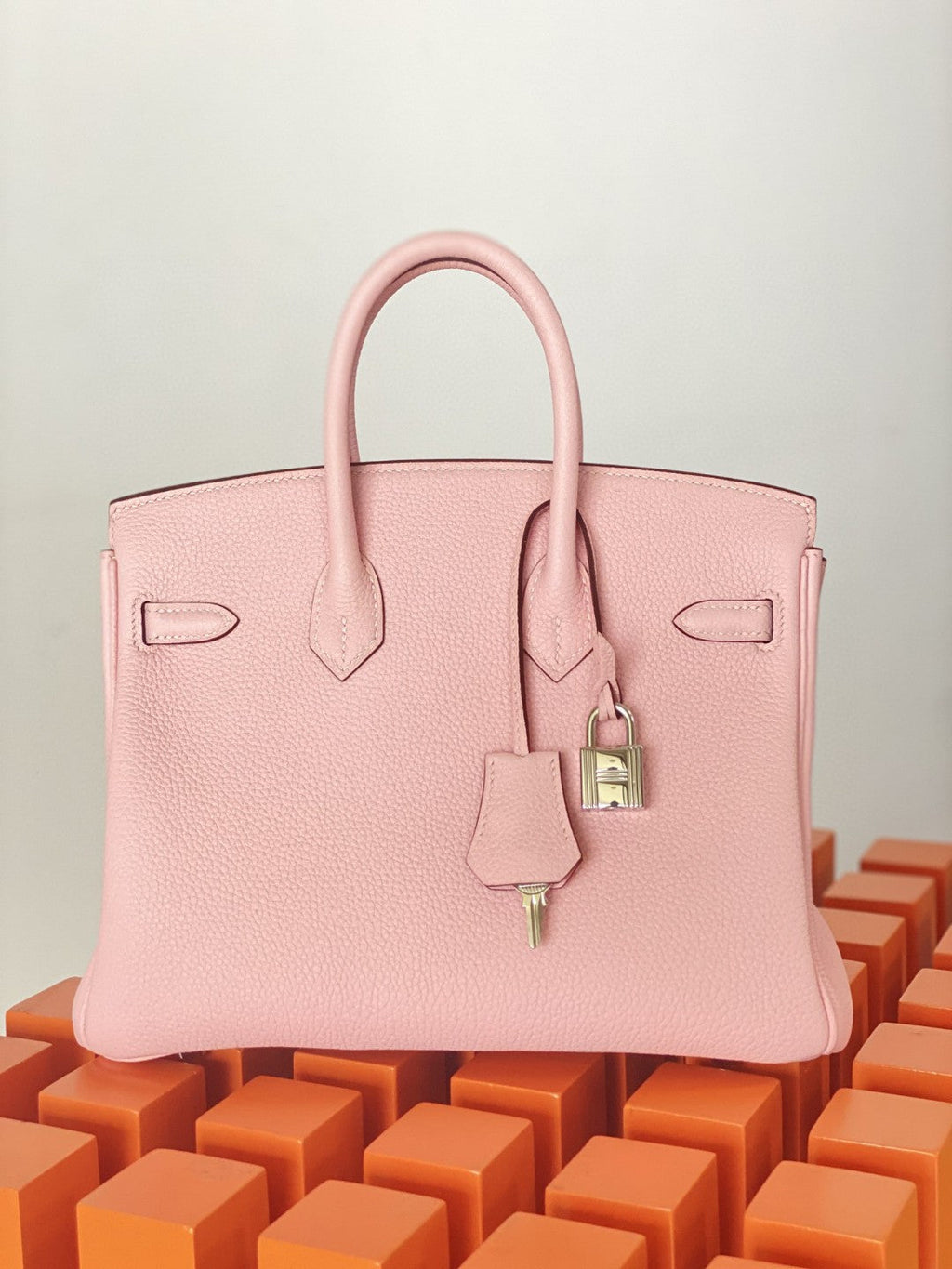 Hermes Birkin 25 Nata Swift Silver Hardware Pink