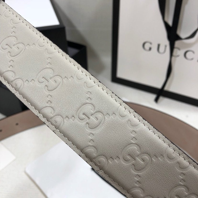 Gucci Belt With Double G Buckle White