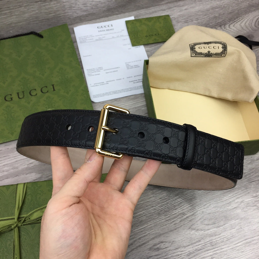 Gucci Belt With Square Buckle Black