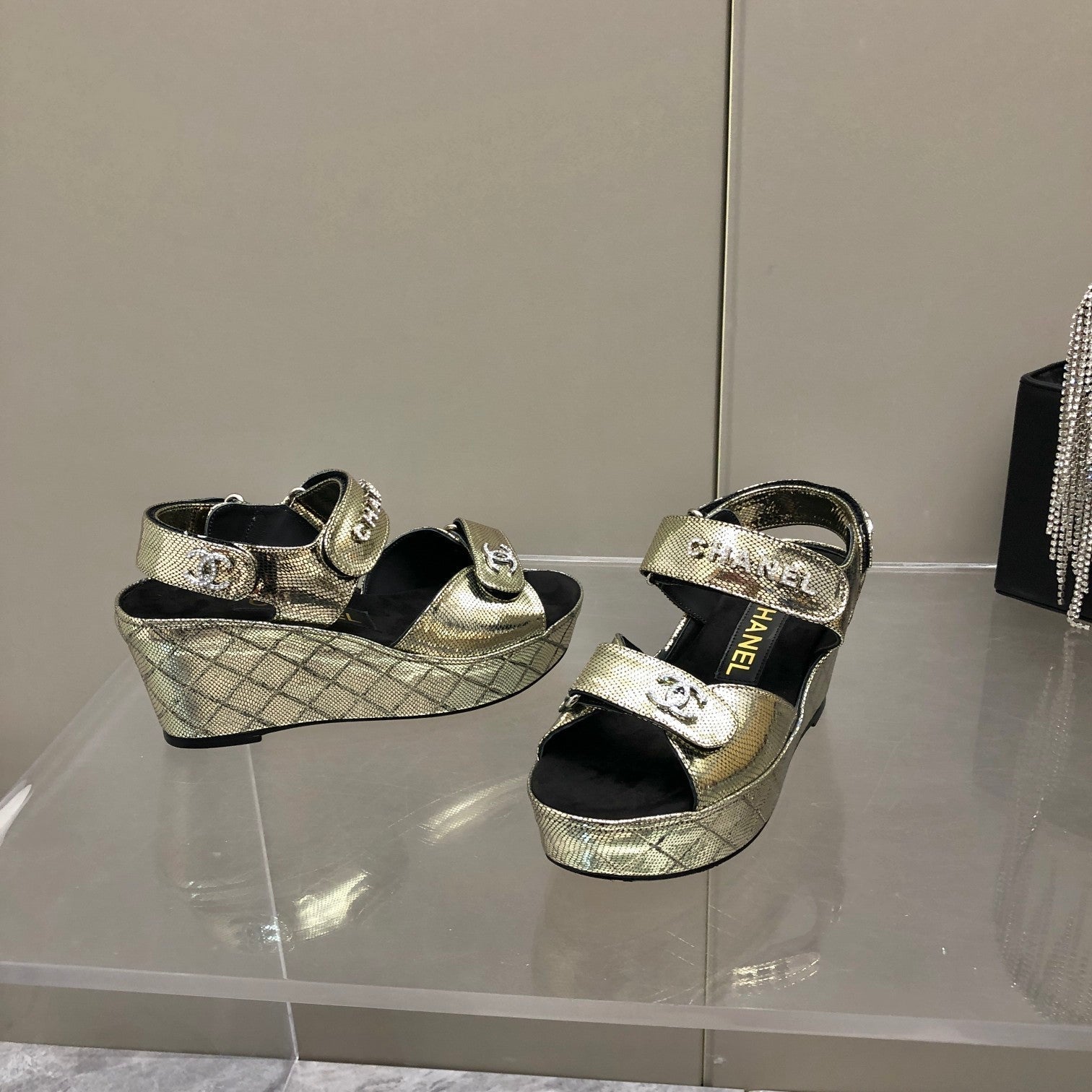 Chanel Sandals Gold