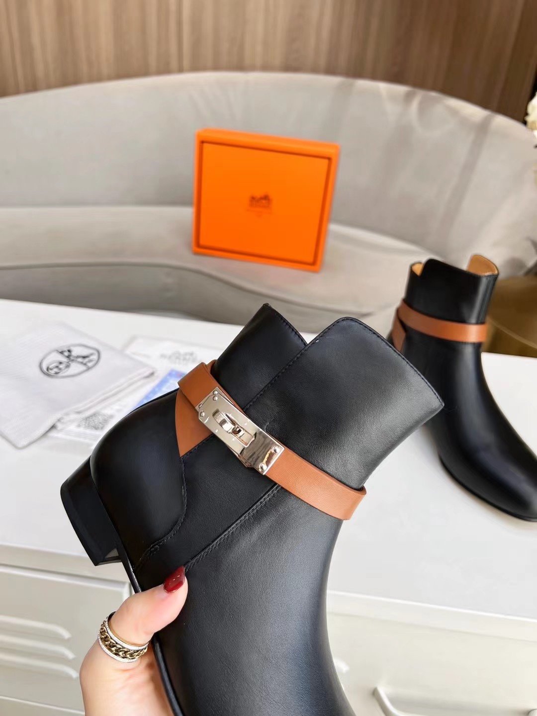 Hermes Neo Ankle Boot Black