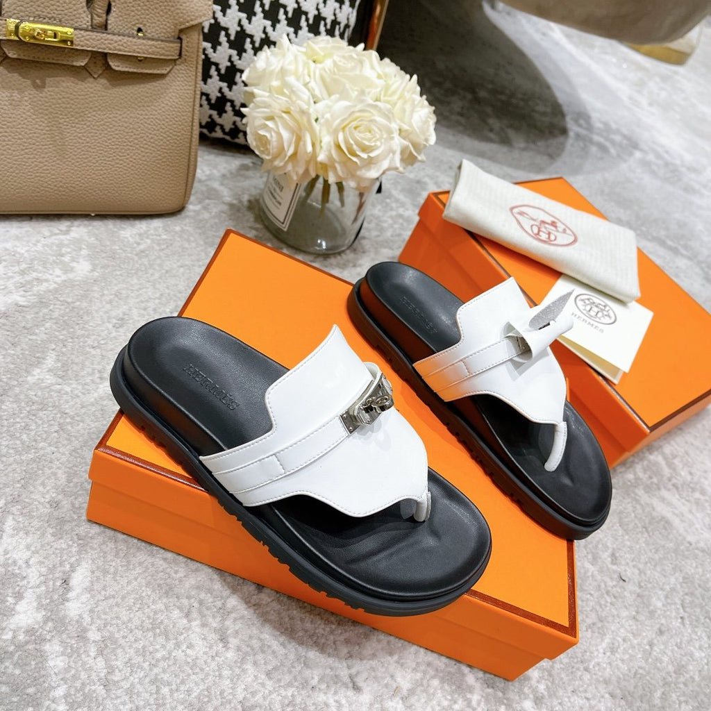 Hermes Elixir Sandal White