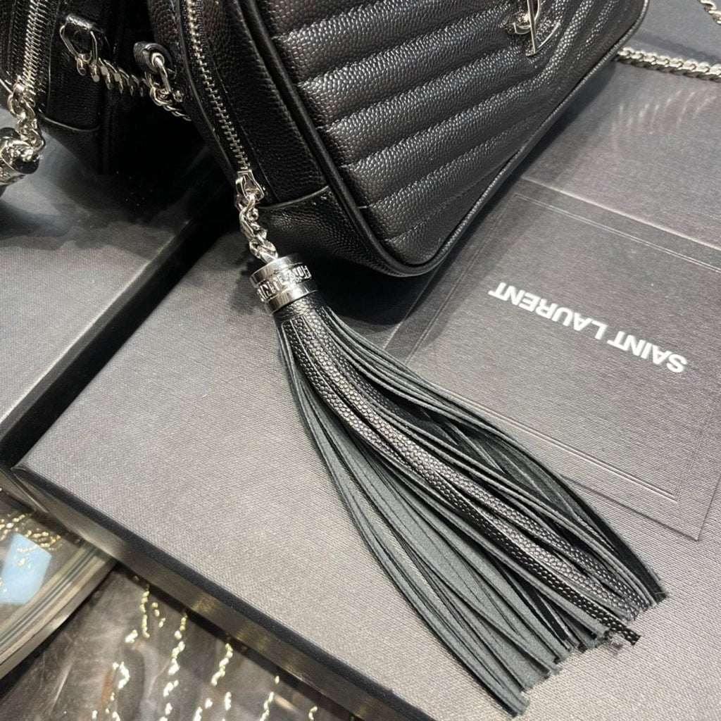 Saint Laurent Lou Mini Bag With Silver Hardware 18cm