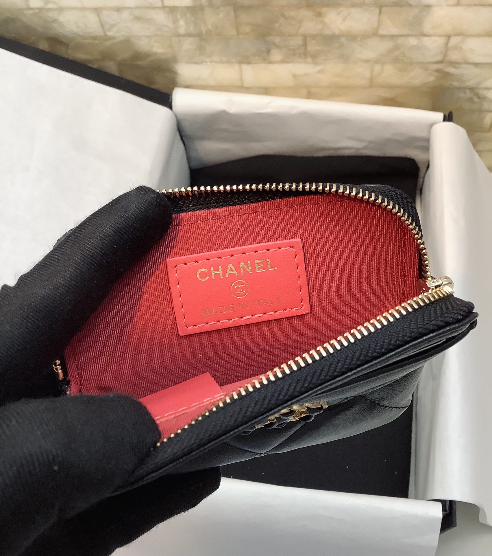 CO-CO Chanel CC Chain Logo Card Holder 12cm