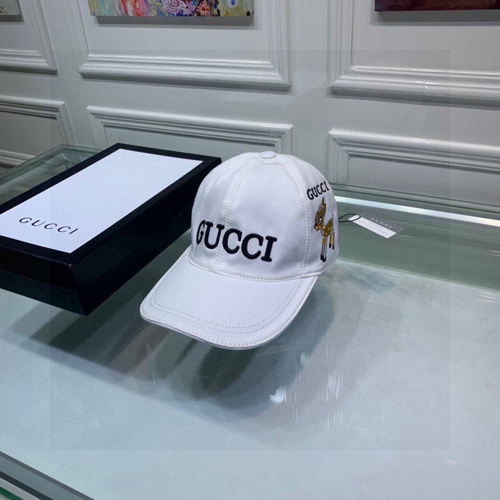 Gucci Bambi Embroidered Baseball Cap